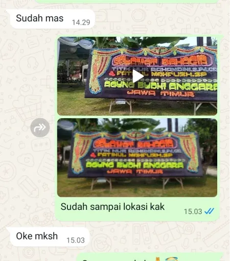 Pengiriman Papan Bunga Joglo
